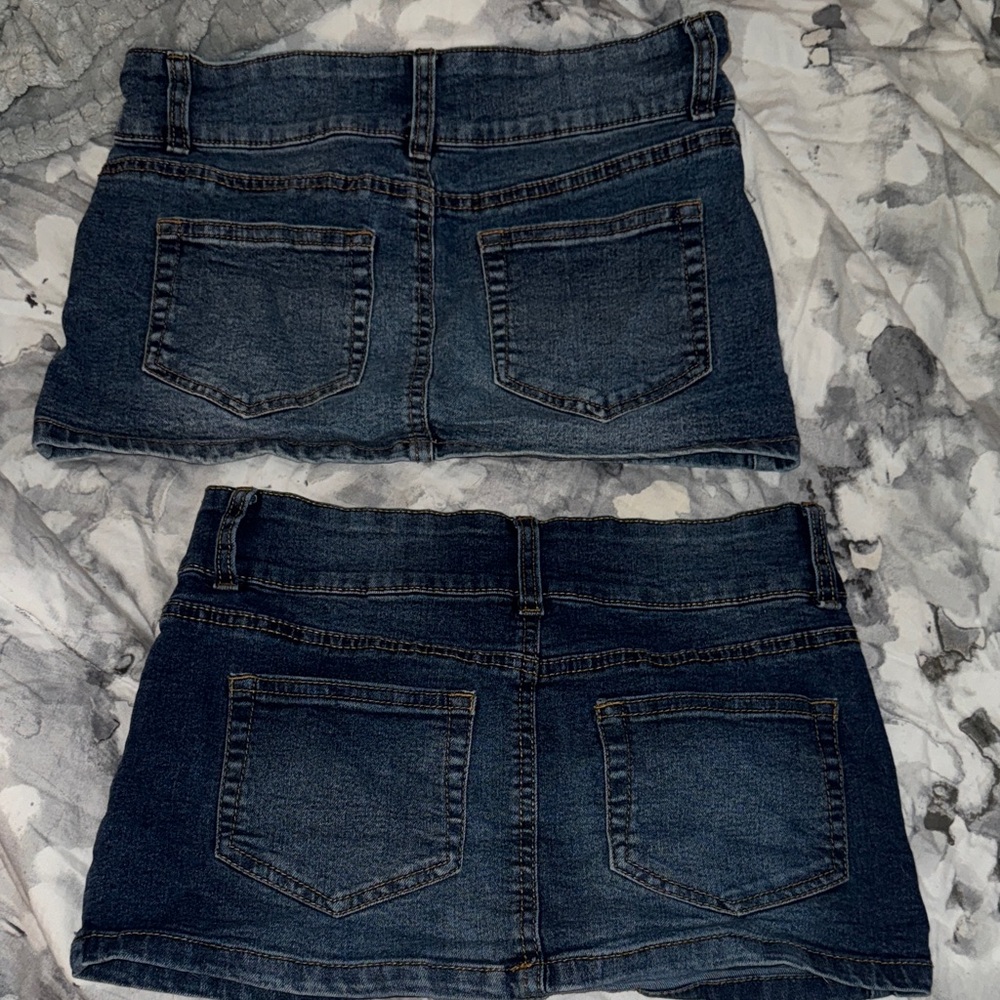 Denim Mini Skirts - Picture 2 of 4
